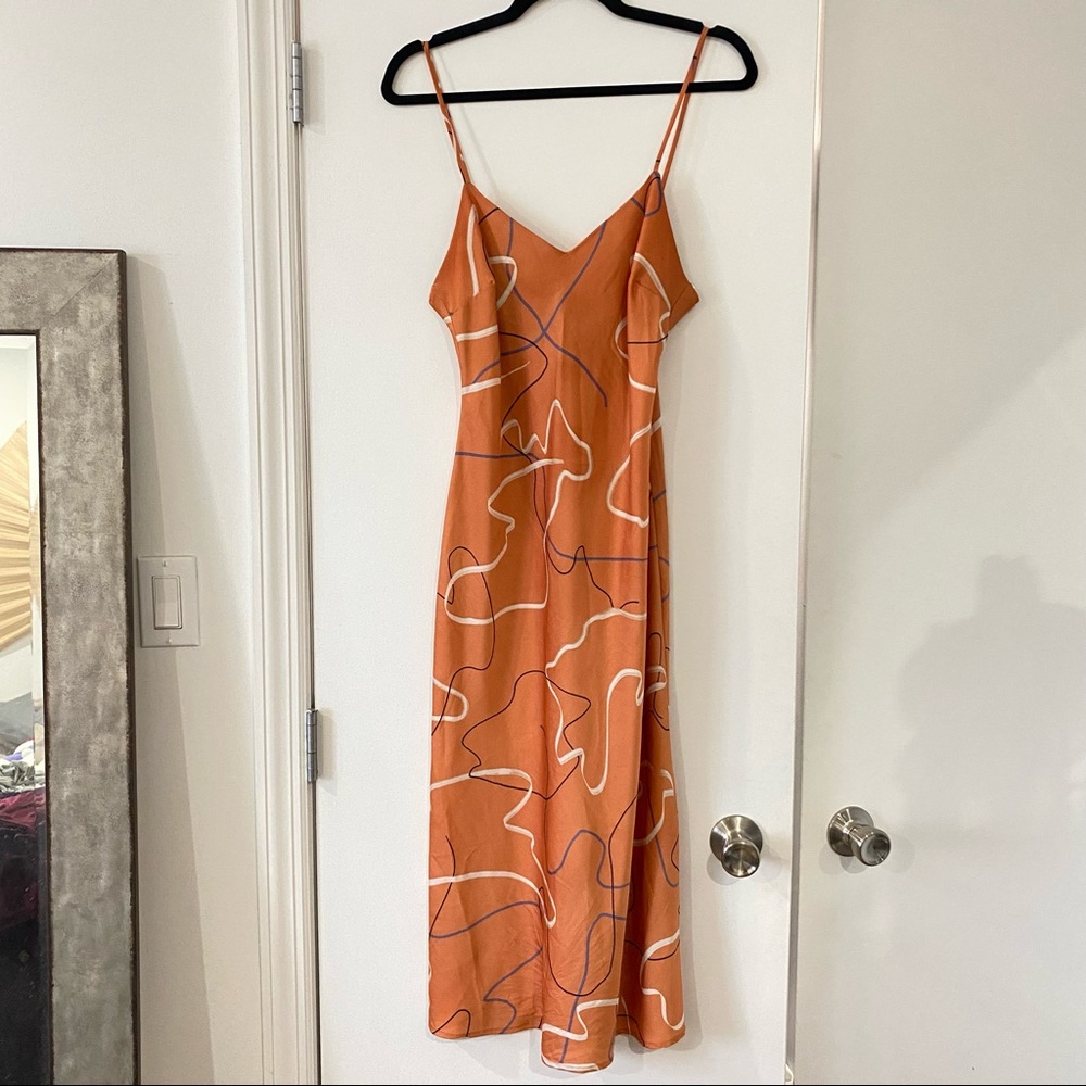 abstract slip dress